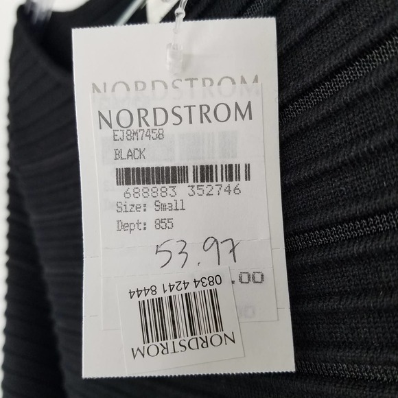 Eliza J Crew Neck Textured Fit & Flare Dress in Black Size Small NEW WITH TAGS - Picture 4 of 5